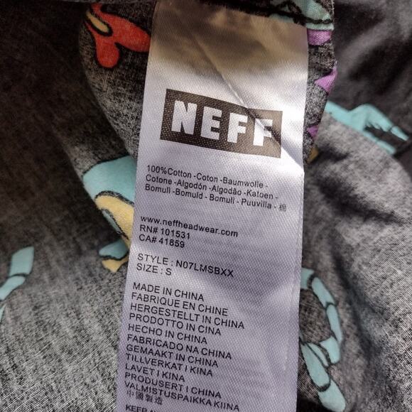 Men's Neff black button front‎ shirt size small - Picture 5 of 5